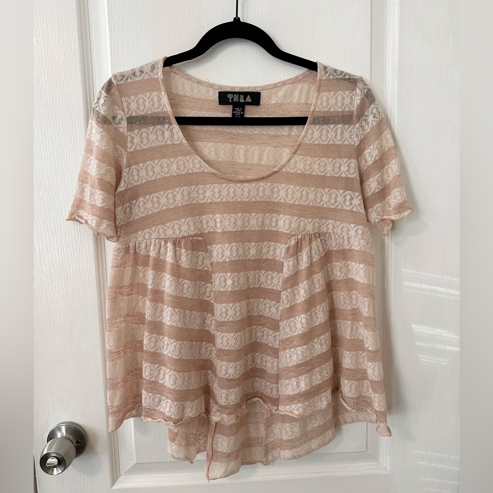 Urban Outfitters Lace Short Sleeve Tee